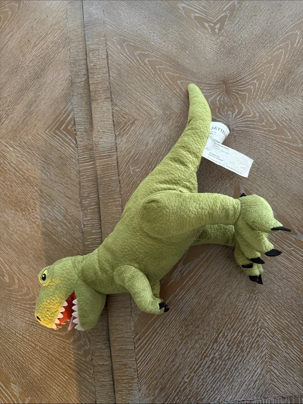 IKEA JÄTTELIK T-Rex Dinosaur & Pink Elephant Plush Stuffed Animal Lot